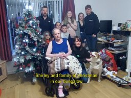 37 Shirley and Family at Christmas in our bungalow